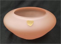 USC Pink Frosted Depression Glass Bowl