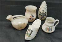 (5) English Porcelain Crested Souvenirs