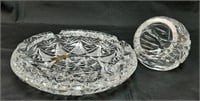Lead Crystal Handcut Pipe Rest, Ashtray