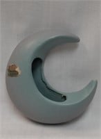 N. Dak. Rosemeade Pottery Crescent Moon Wall Vase