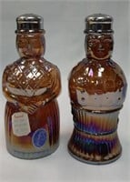 Imperial Amber Carnival Glass Salt/Pepper