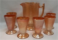 Imperial Marigold Crackle 7pc. Water Set