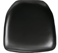 Flash Furniture Hard Black Vinyl Chair Cushion