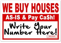 100 Pack - WE BUY HOUSES - AS-IS & Pay Cash
