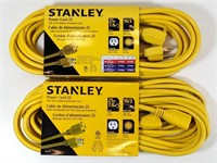 NEW Stanley Power Cord 25ft 16/3 Outdoor Ext. (x2)