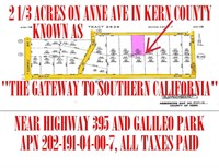 2-1/3 Acres In Kern County, California