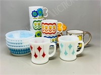 vintage mugs and bowls - FireKing
