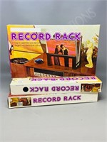 3 vintage record racks - in box