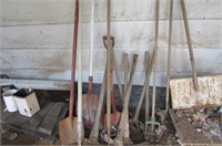 Yard Tools and Wooden Box