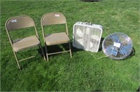 Metal Chairs, Fans