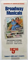 1993 Broadway Musicals Unused USPS Stamp Book