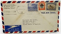 1950 South Africa to NY Stamped Envelope