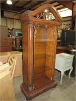 BEAUTIFUL LIGHTED SOLID WOOD DISPLAY CABINET