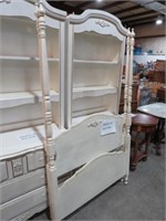 PROVINCIAL STYLE TWIN SIZE BED WITH RAILS