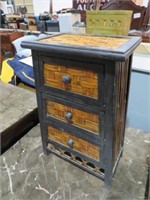 WOOD/BAMBOO 3 DRAWER CHEST