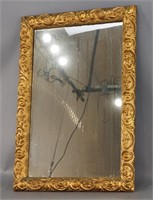 Mirror in Victorian Gilt Gesso Frame