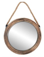 Funly mee 16.2 Inch Rustic Round Mirror