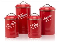 Hillbond Canisters Sets Red Food Storage Canister