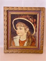 Pierre August Renoir Girl in Blue Hat Print