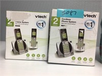 Vtech cordless phone systems (2) sets of 2