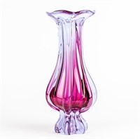 Handblown Czech Republic Glass Bohemia Vase