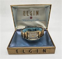 Vintage Elgin Mens 10K Gold Plated Wristwatch