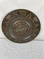 15" Decorative Copper Platter Wall Art