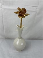 Lenox Vase With Gold Dipped Rose