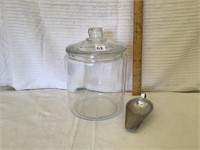 Glass Jar with Lid and Scoop