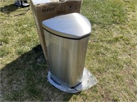 Four Gallon Stainless Steel Step On Waste Can