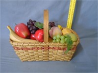 Basket of Artificial Fruit