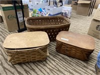 Two PIcnic Baskets with Large Gathering Basket