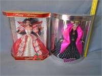 2 Happy Holiday Barbie Dolls - NIB