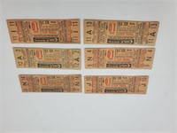 6 vintage 1950 Cole Bros. Circus tickets