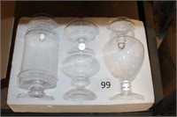3pc glass jar set