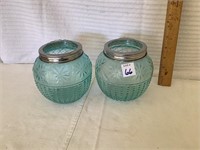 Glass Rosebowl Vases