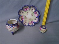 Lot of 3 Handpainted Items