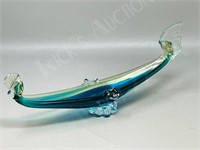 art glass boat - 12.5" long