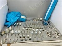 51 assorted pcs Sterling cutlery (mostly Birks)