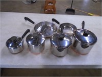 Set of Revere Ware Pots & Pans