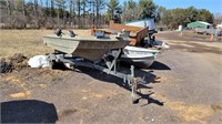 12' Flat Bottom Boat with Trailer