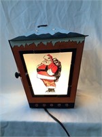 Vintage Christmas Tin w/ Paper Sides "Lamp Post"