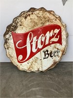 Store Beer Steel Bottle Cap Sign, 46” Diameter