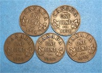 Lot Early Small Cents Canada