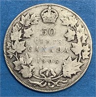 1906 Fifty Cent Silver Canada