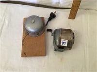 Electric Bell and Vintage Pencil Sharpener