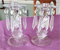Pair of candle holders approx 7 inches tall