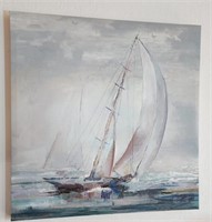 Sailboat Oil in canvas print approx size is 22 x