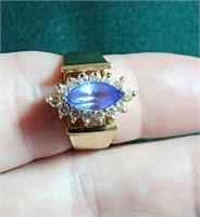 Tanzinite and diamond 14kt ring appraisal is $1995
