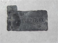 Rare Stickley Bros Quaint Furniture Bronze Tag